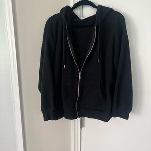 Black Zip-Up Hoodie